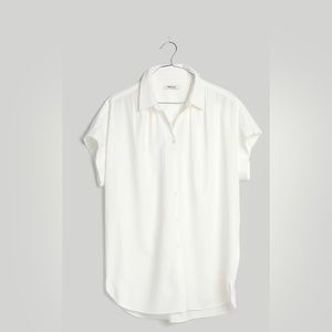 Madewell Central Shirt in Pure White Size Small